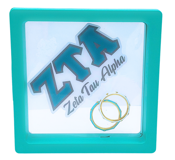 Zeta Tau Alpha: 2 Enamel Stack Ring Set