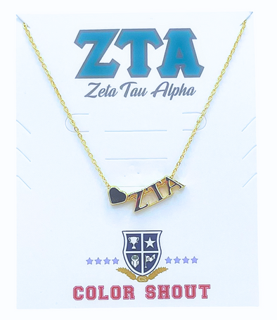 Zeta Tau Alpha Heart Necklace