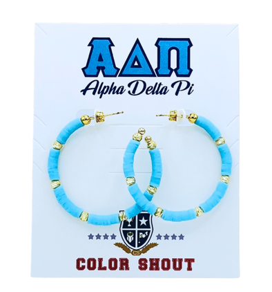Alpha Delta Pi Hoop Earrings