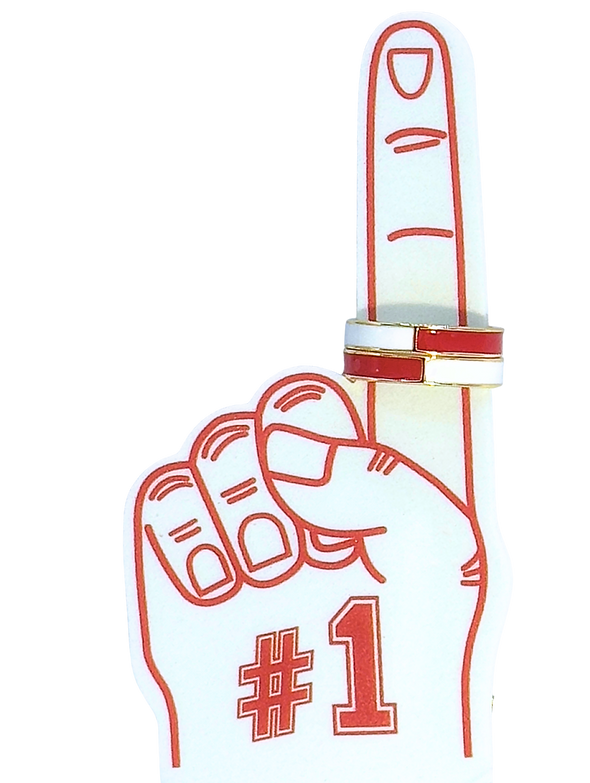 R207-College: Team Colors 50/50 Stack Ring Set