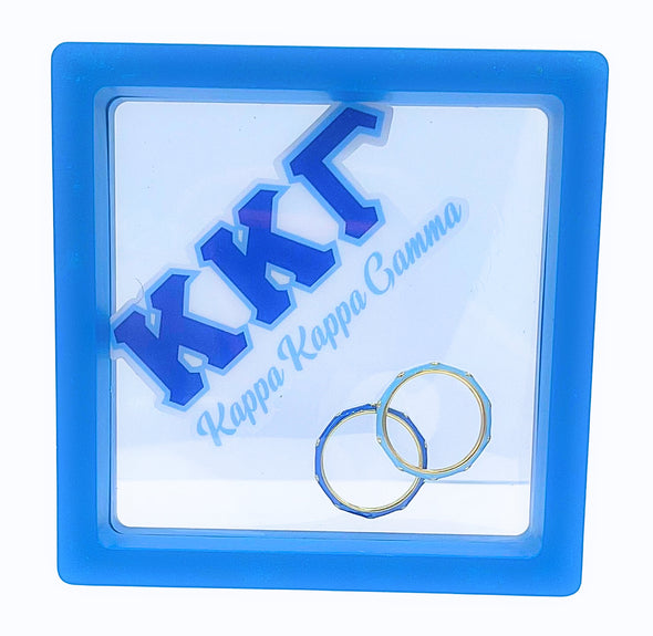 R201 KKG-Kappa Kappa Gamma: 2 Enamel Stack Ring Set