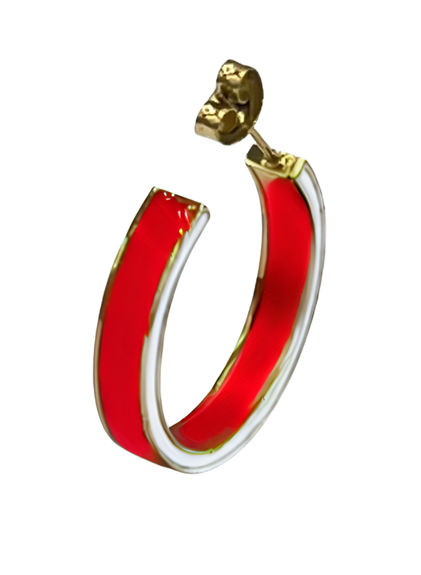 Game Day 50/50 School Colors Enamel Hoops