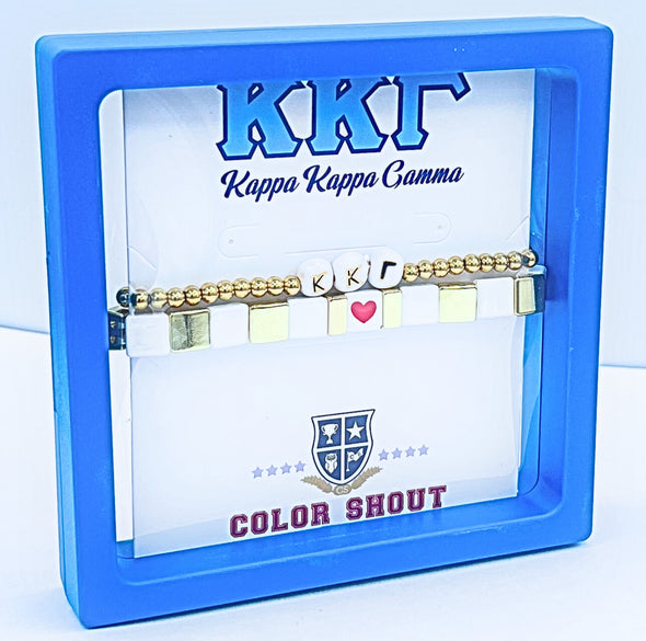 'I Love' Kappa Kappa Gamma Bracelet Stack