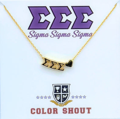 N202 - SSS - Sigma Sigma Sigma Heart Necklace