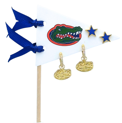 E203 - FL : University of Florida Pennant Pair Earring Set