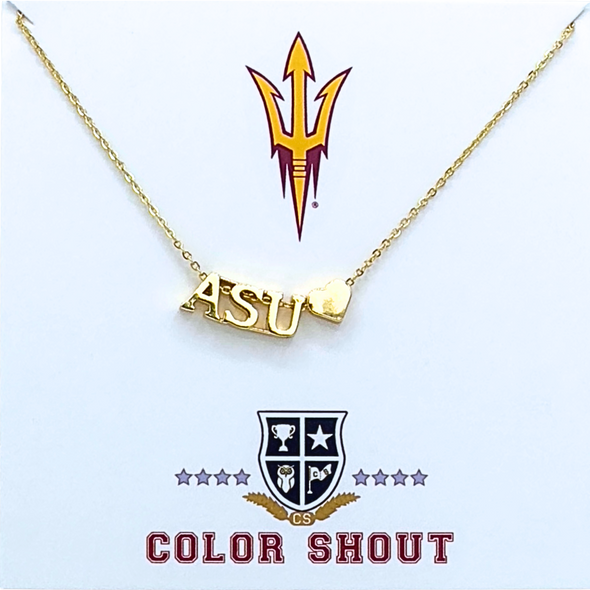 I Love College:  Initial Heart Necklace
