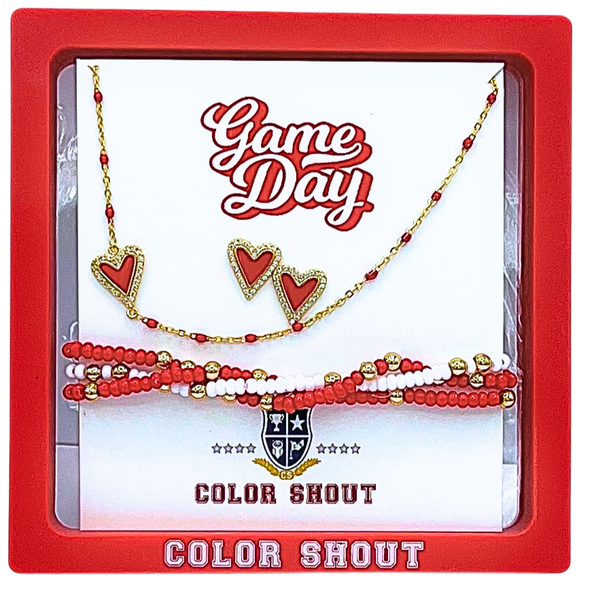 Game Day: I HEART Game Day jewelry set.