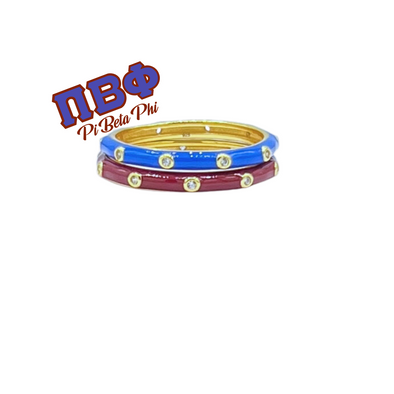R201 PBP-Pi Beta Phi: 2 Enamel Stack Ring Set