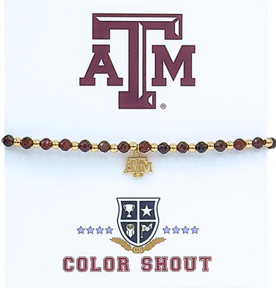 B210 - Texas A&M University logo charm bracelet