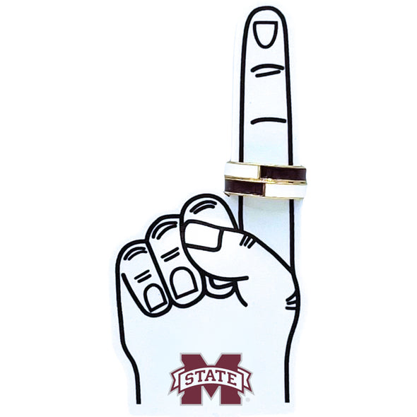 R207 - Mississippi State: Team Colors 50/50 Stack Ring Set