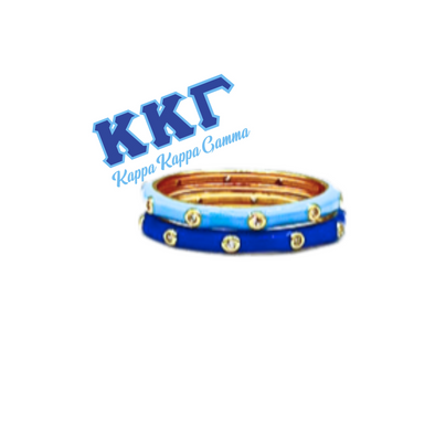 R201 KKG-Kappa Kappa Gamma: 2 Enamel Stack Ring Set