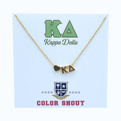 N202 KD-Kappa Delta Heart Necklace