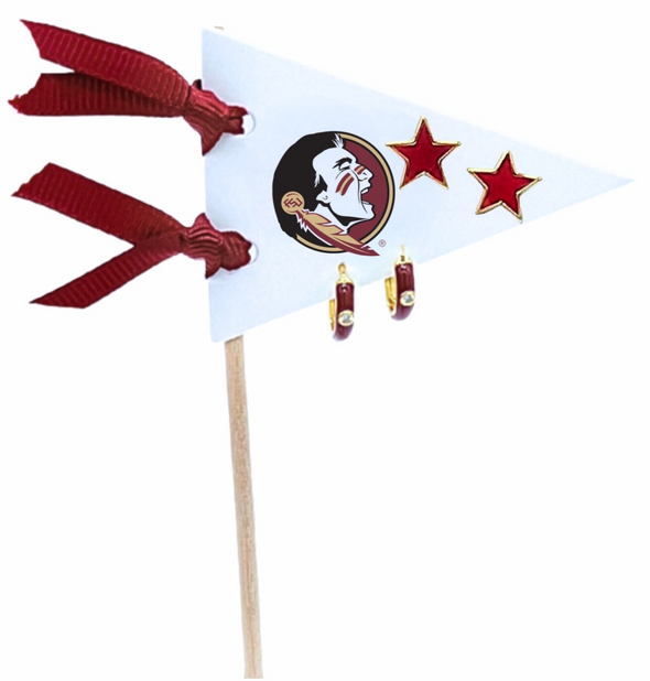 College: Pennant Pair Earring Set