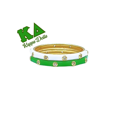 Kappa Delta:  2 Enamel Stack Ring Set