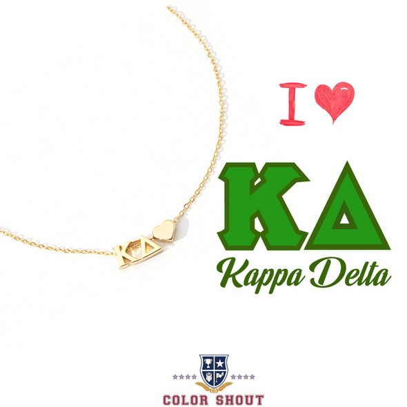 N202 KD-Kappa Delta Heart Necklace