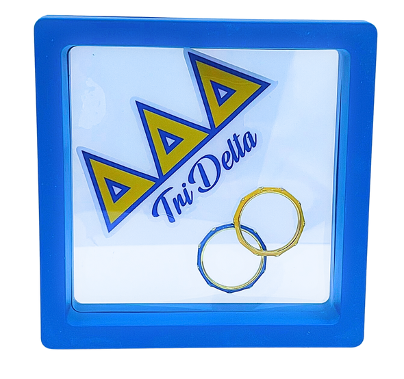 Delta Delta Delta: 2 Enamel Stack Ring Set