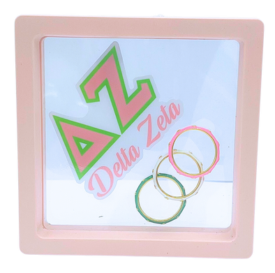 Delta Zeta 3 Enamel Stack Ring Set