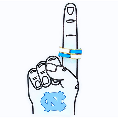 R207 - UNC: University of North Carolina 50/50 Stack Ring Set