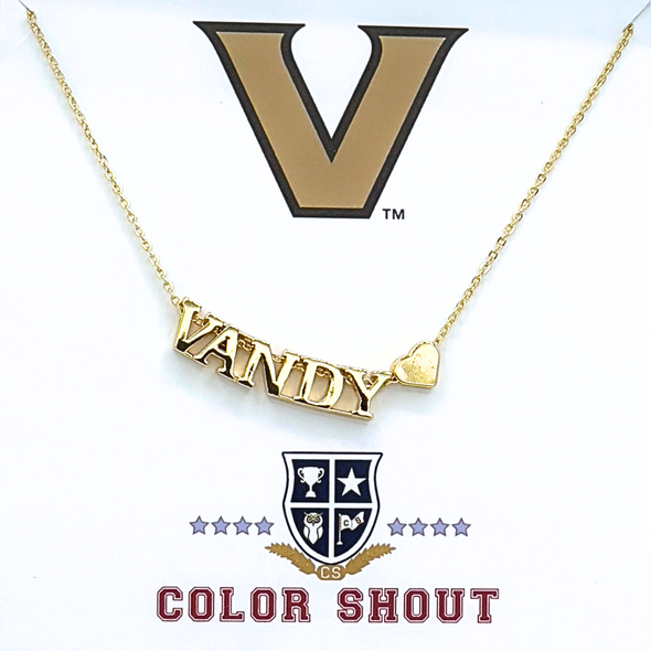 I Love College:  Initial Heart Necklace