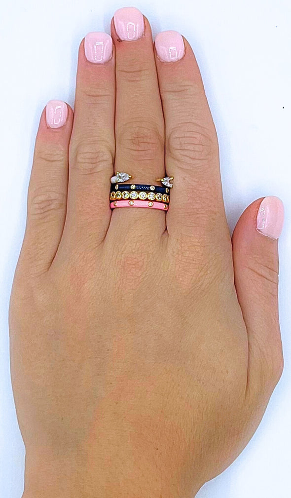 Delta Gamma 3 Enamel Stack Ring Set