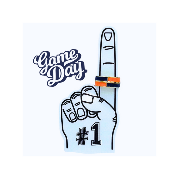 R207 AUB-Auburn Game Day: Team Colors Stack Ring Set