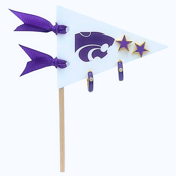 College: Pennant Pair Earring Set