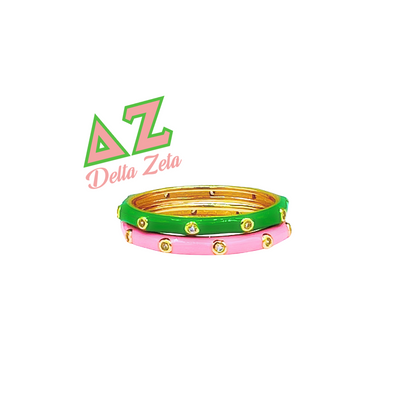 R201 DZ-Delta Zeta 2 Enamel Stack Ring Set