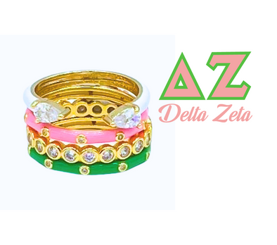 Delta Zeta Mega Stack Rings