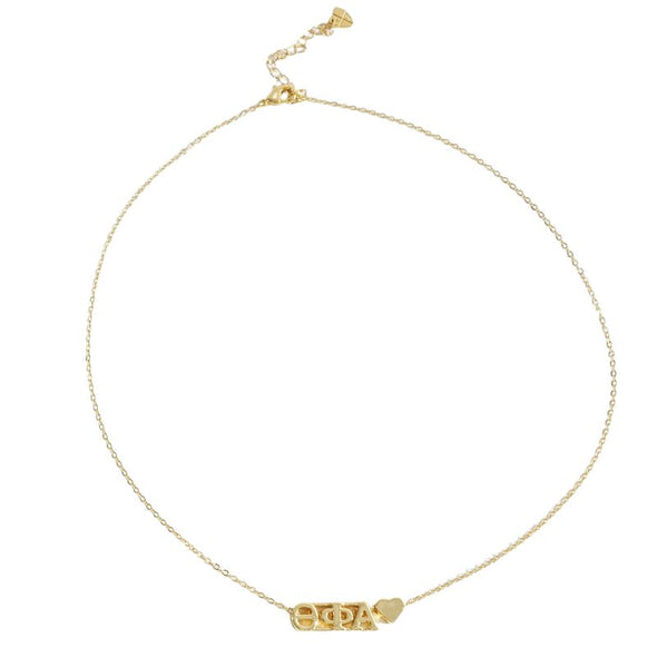 N202 TPA-Theta Phi Alpha Heart Necklace