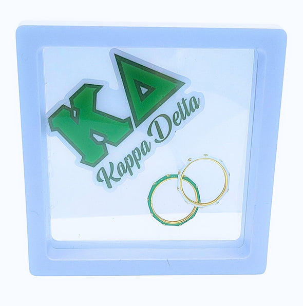 Kappa Delta:  2 Enamel Stack Ring Set
