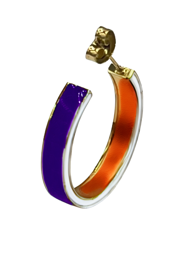Game Day 50/50 School Colors Enamel Hoops