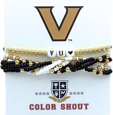 B209 - VAN  'Lucky 7' Vanderbilt University Bracelet Stack