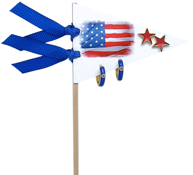 E203 - USA : Pennant Pair Earring Set