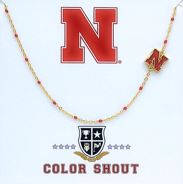 N201 - NEB : University of Nebraska Side Logo Necklace