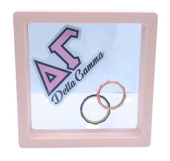 Delta Gamma 2 Enamel Stack Ring Set