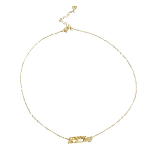 N202 AST-Alpha Sigma Tau Heart Necklace