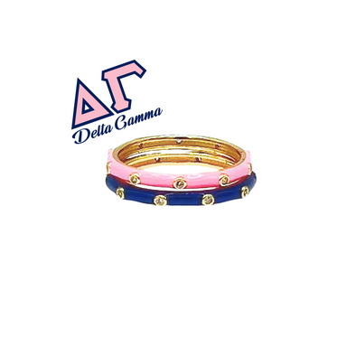 Delta Gamma 2 Enamel Stack Ring Set