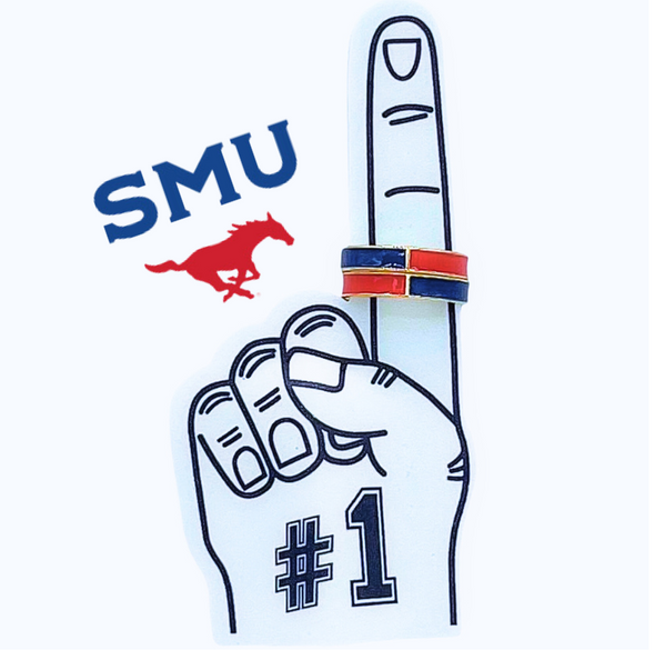 R207 - SMU: Team Colors 50/50 Stack Ring Set
