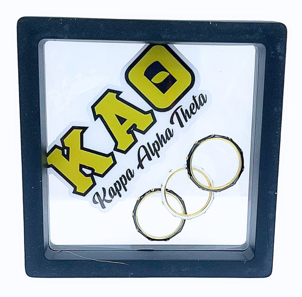 Kappa Alpha Theta 3 Enamel Stack Ring Set