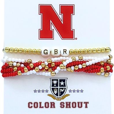 B209: The University of Nebraska 'Lucky 7' Bracelet Stack