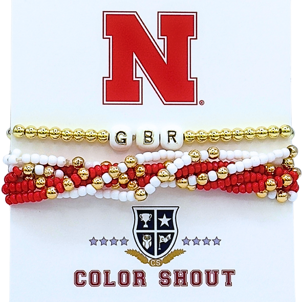 B209: The University of Nebraska 'Lucky 7' Bracelet Stack