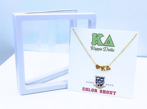 N202 KD-Kappa Delta Heart Necklace