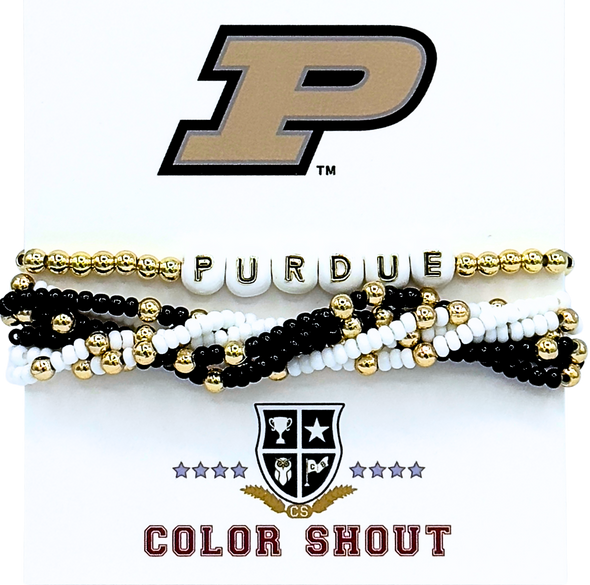 B209 - PUR  'Lucky 7' Boiler Maker Bracelet Stack