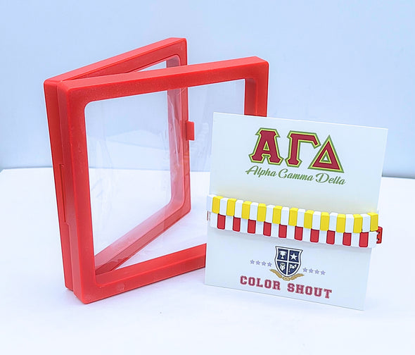 Alpha Gamma Delta Enamel Tile Double Stack