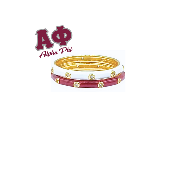 Alpha Phi: Bring It On 2 Stack Ring Set