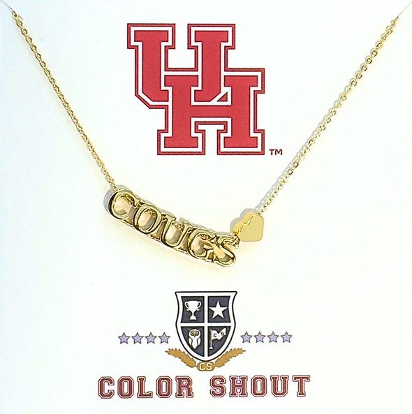 I Love College:  Initial Heart Necklace