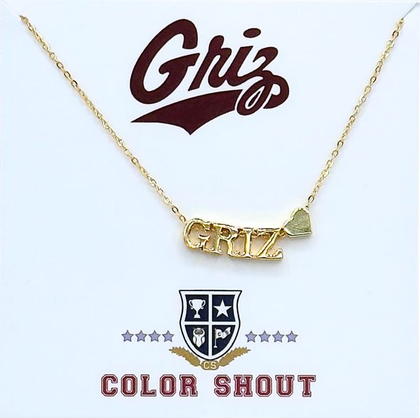 I Love College:  Initial Heart Necklace