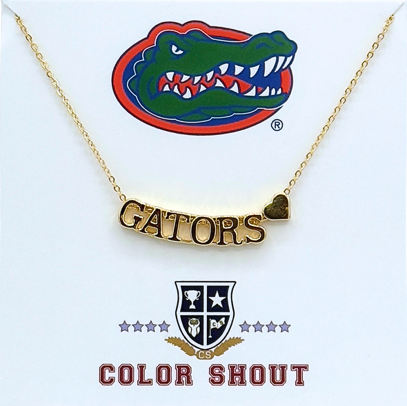 I Love College:  Initial Heart Necklace