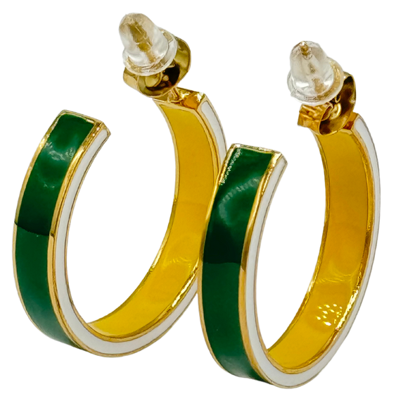 E206 College: 50/50 School Colors Enamel Hoops