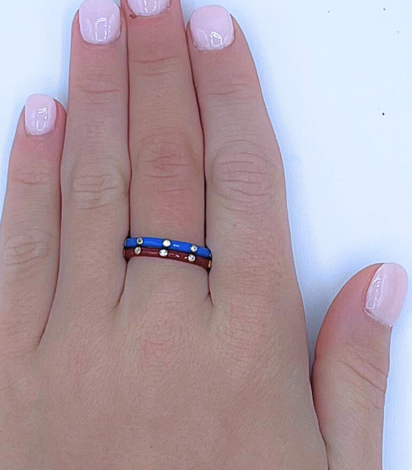 R201 PBP-Pi Beta Phi: 2 Enamel Stack Ring Set